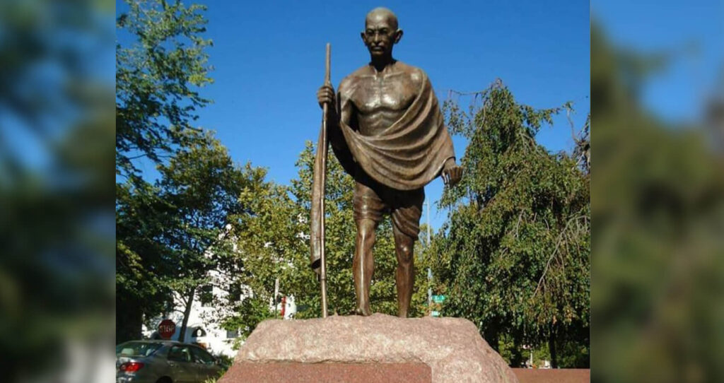 Mahatma Gandhi Statue at the Indian Embassy in Washington Vandalized