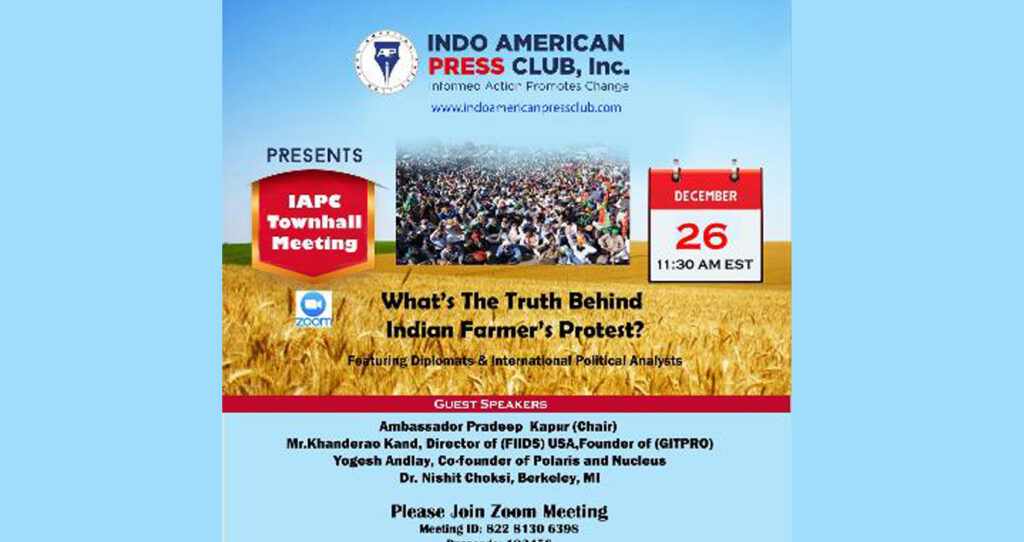 The Truth Behind The Indian Farmers Protests: Experts Weigh In At Webinar By IAPC