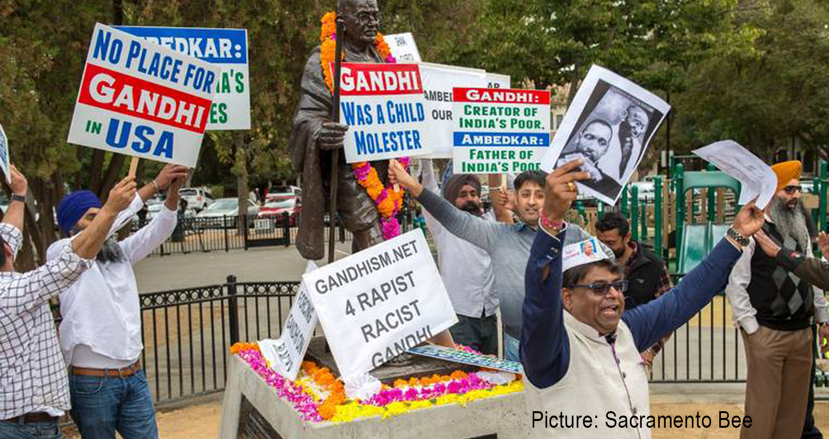 Mahatma Gandhi Statue Destroyed In California; NRIs Plan Car Rally Protest