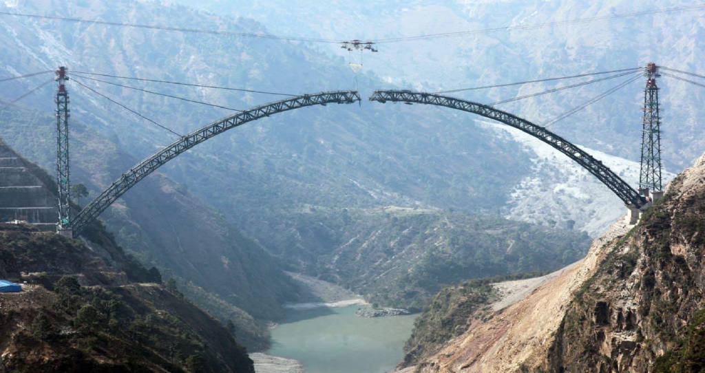 Indian Railways Completes Arch Closure Of Chenab Bridge, World’s Highest Rail Bridge