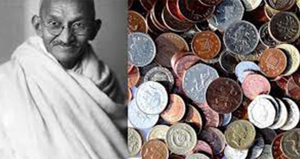 Mahatma Gandhi Engraved On UK Coin