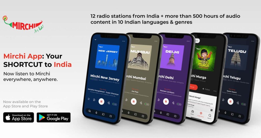 Mirchi Launches Streaming App For North American Audience Features Include Live Feed From 11 Cities And On Demand Audio Storie