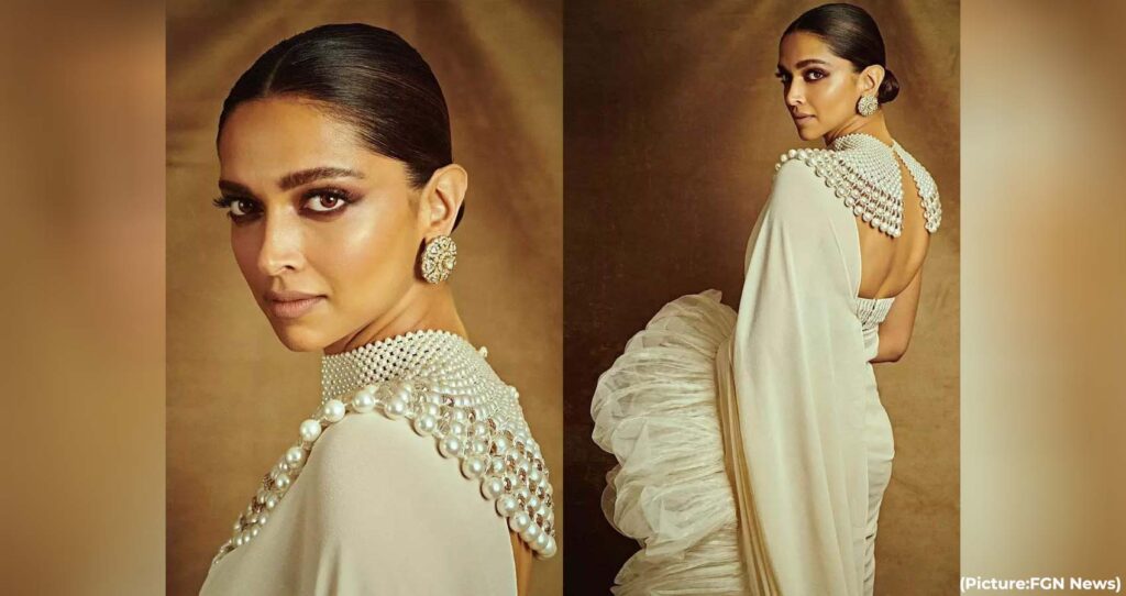 Deepika Padukone In A Fusion Saree At Cannes 2022
