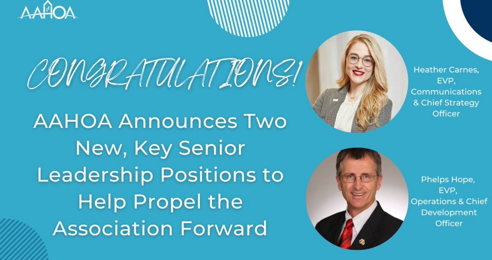 AAHOA Announces 2 Key Leadership Positions to Help Propel the Association Forward