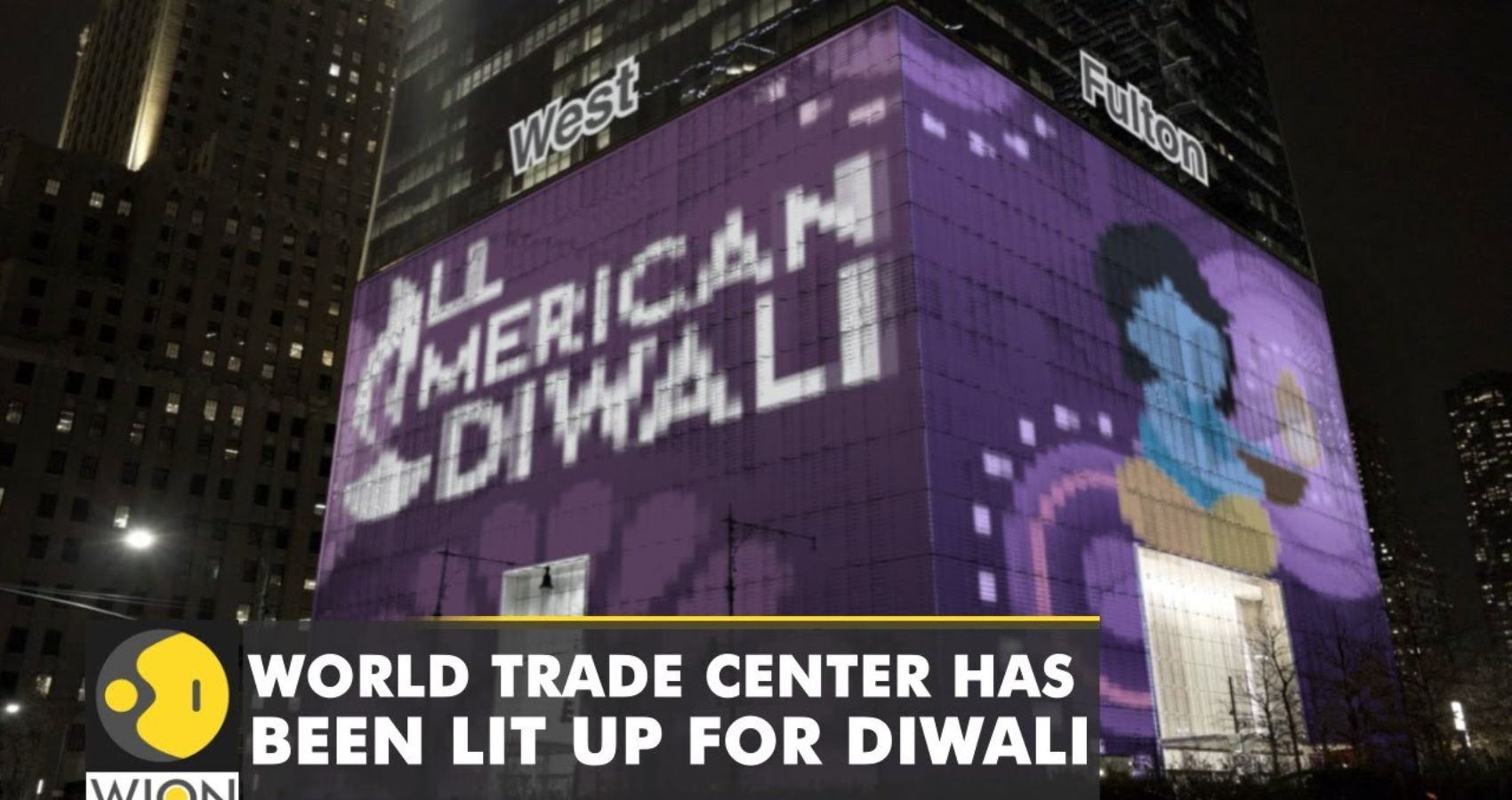 World Trade Center In New York Lights Up For Diwali