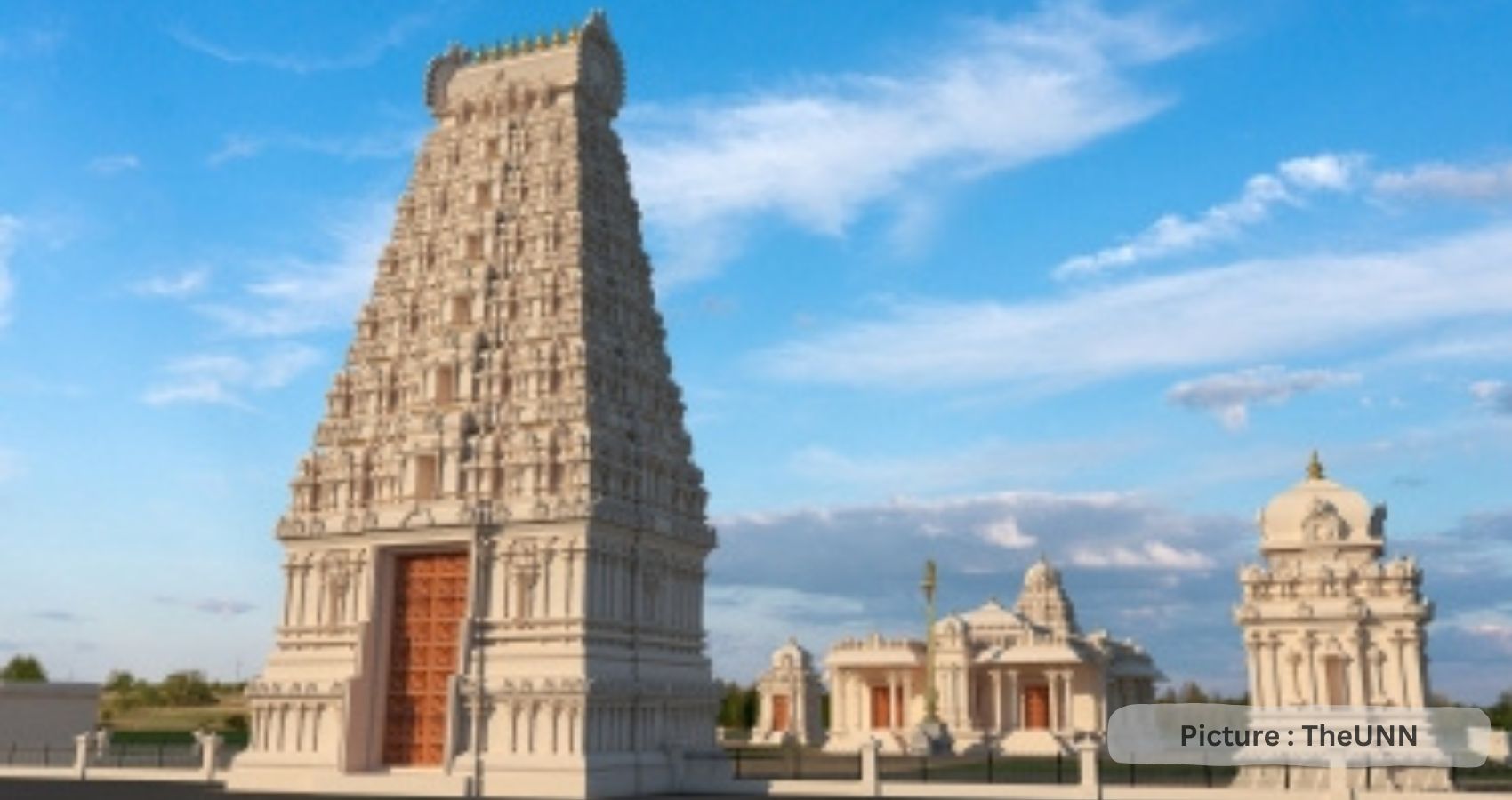 Gateway Tower Of Sri Venkateswara Temple In North Carolina Unveiled