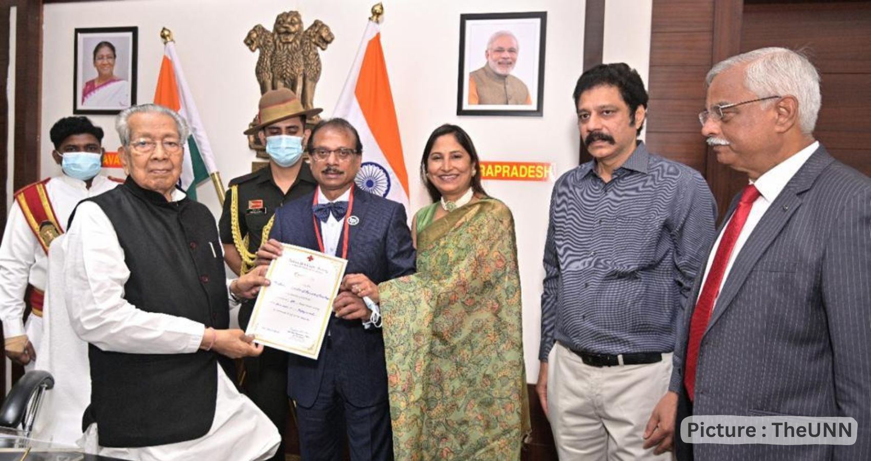 Dr. Sudhakar Jonnalagadda Given Gold Medal By the Indian Red Cross Society