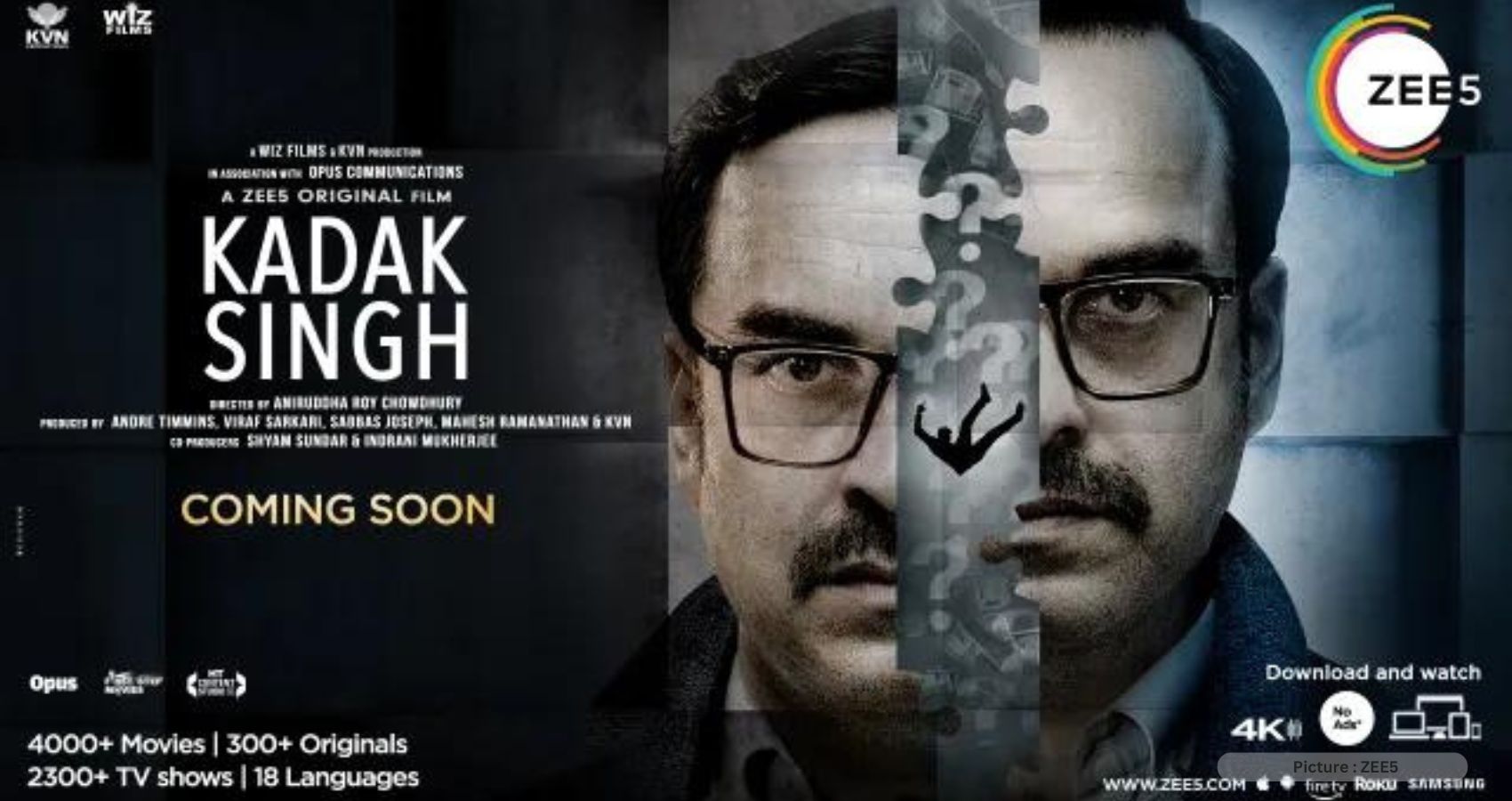 Featured & Cover ZEE5 Global Announces Direct To Digital Film ‘Kadak Singh’ Starring Pankaj Tripathi
