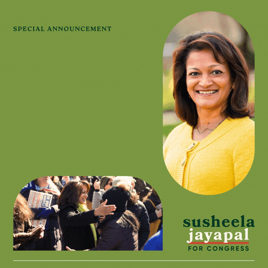 Susheela Jayapal Launches Congressional Campaign (X)