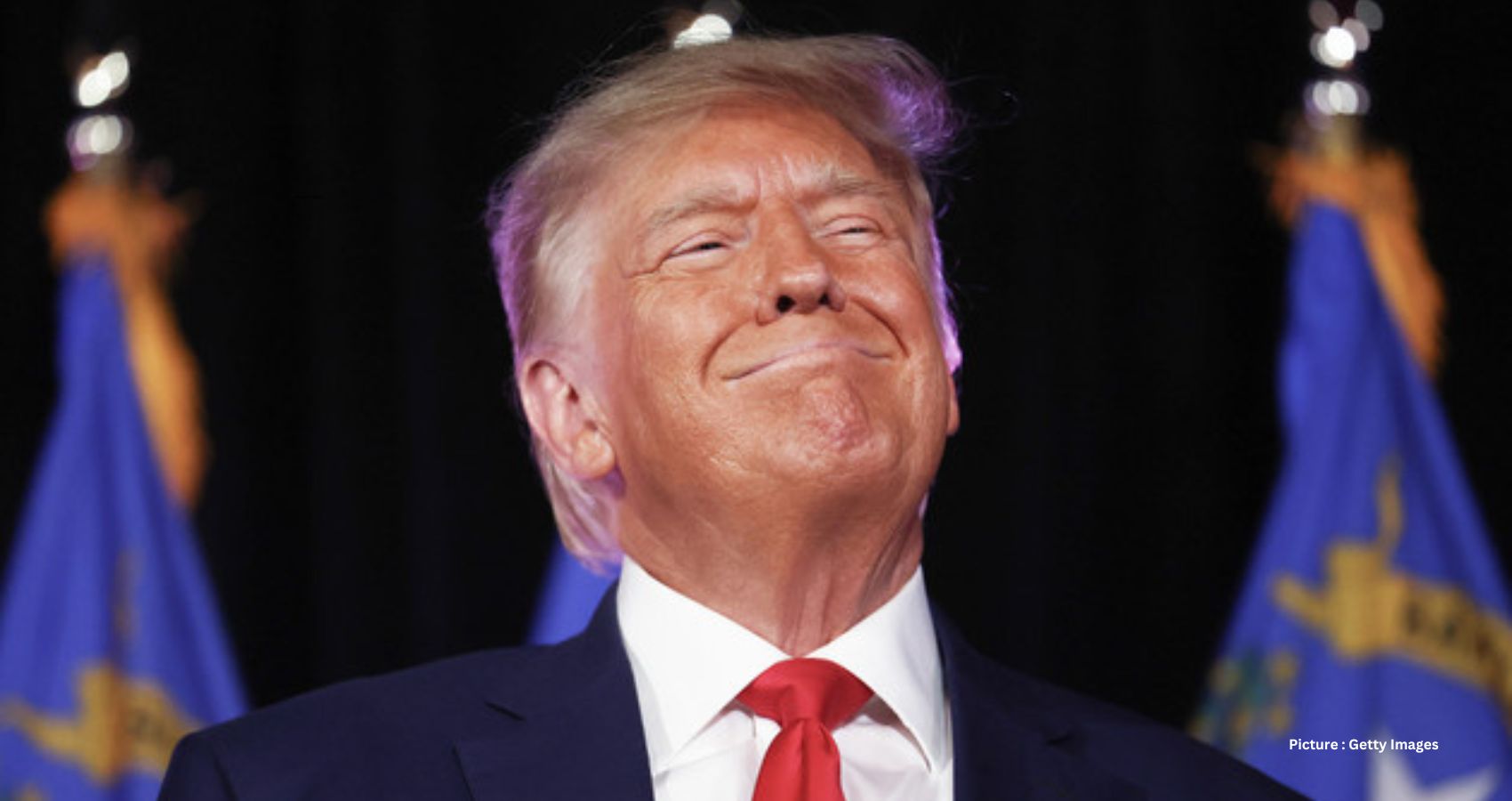 Featured & Cover Donald Trump smiles before he delivers remarks at a Nevada Republican volunteer recruiting event at Fervent A Calvary Chapel on July 8 2023 in Las Vegas Nevada Mario TamaGet