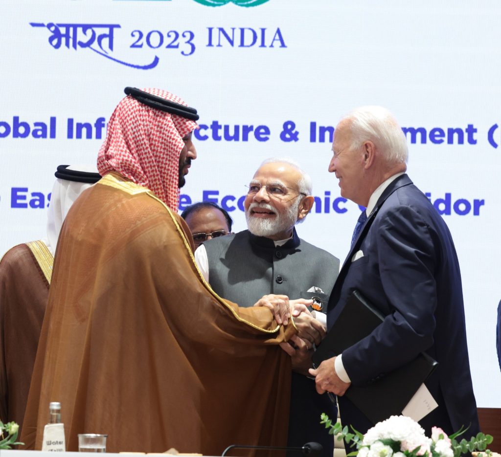 MBS and Biden with Modi