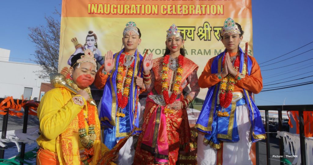 New Yorkers Celebrate Inauguration Of Ram Mandir With Car Rally