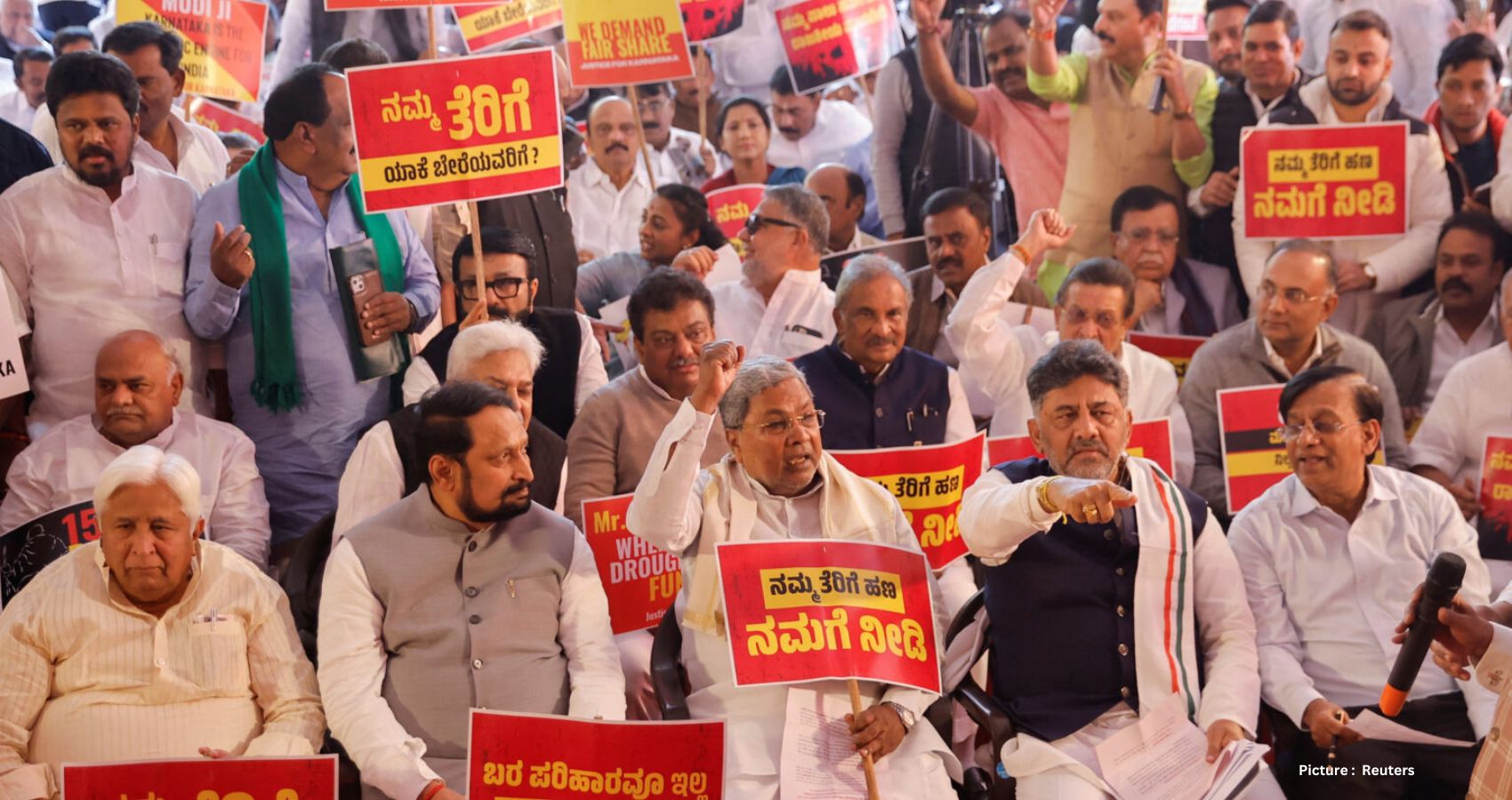 Southern Indian States Protest Alleged Fiscal Discrimination in New Delhi