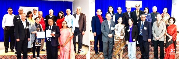 Dr Abraham with GOPIO CT Officials and the original Team of 1970s and '80s