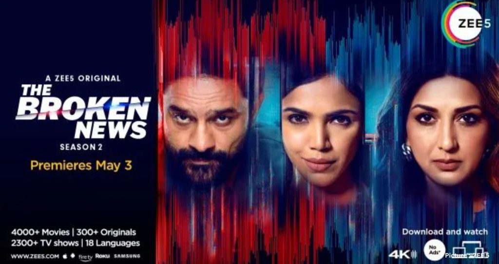 Featured & Cover ZEE5 Global Presents Newsroom Drama Series ‘The Broken News S2’ Starring Sonali Bendre Jaideep Ahlawat And Shriya Pilgaonkar