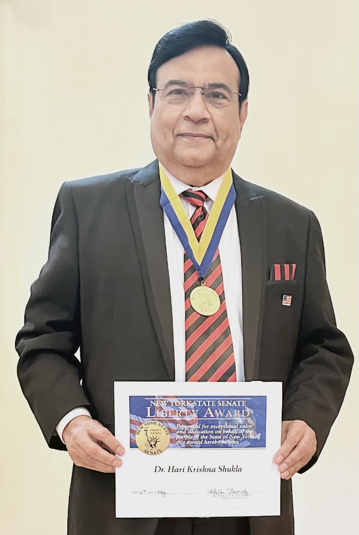 Dr Shukla with Liberty Medal
