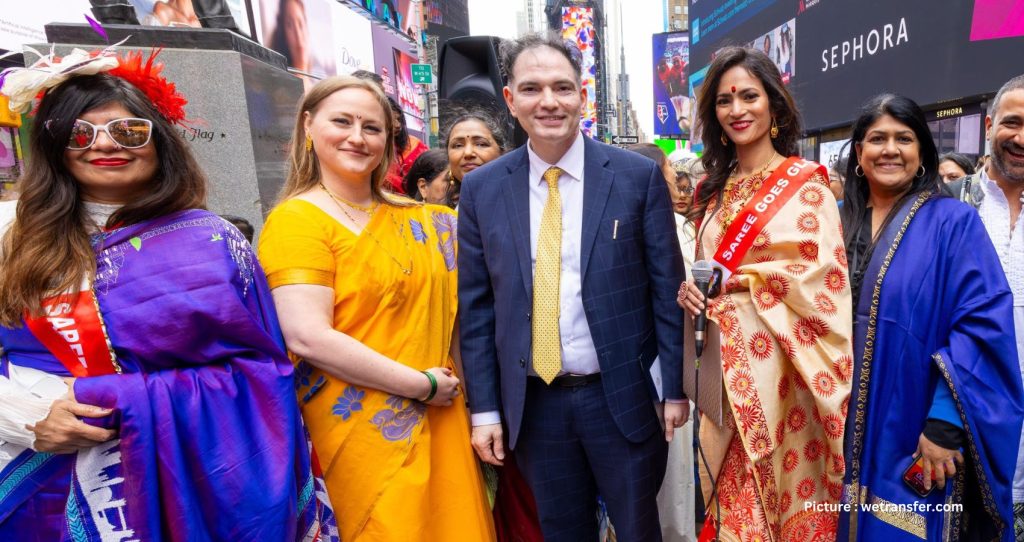 **SAREE GOES GLOBAL: CELEBRATING CULTURAL DIVERSITY IN THE HEART OF TIMES SQUARE, NEW YORK CITY**