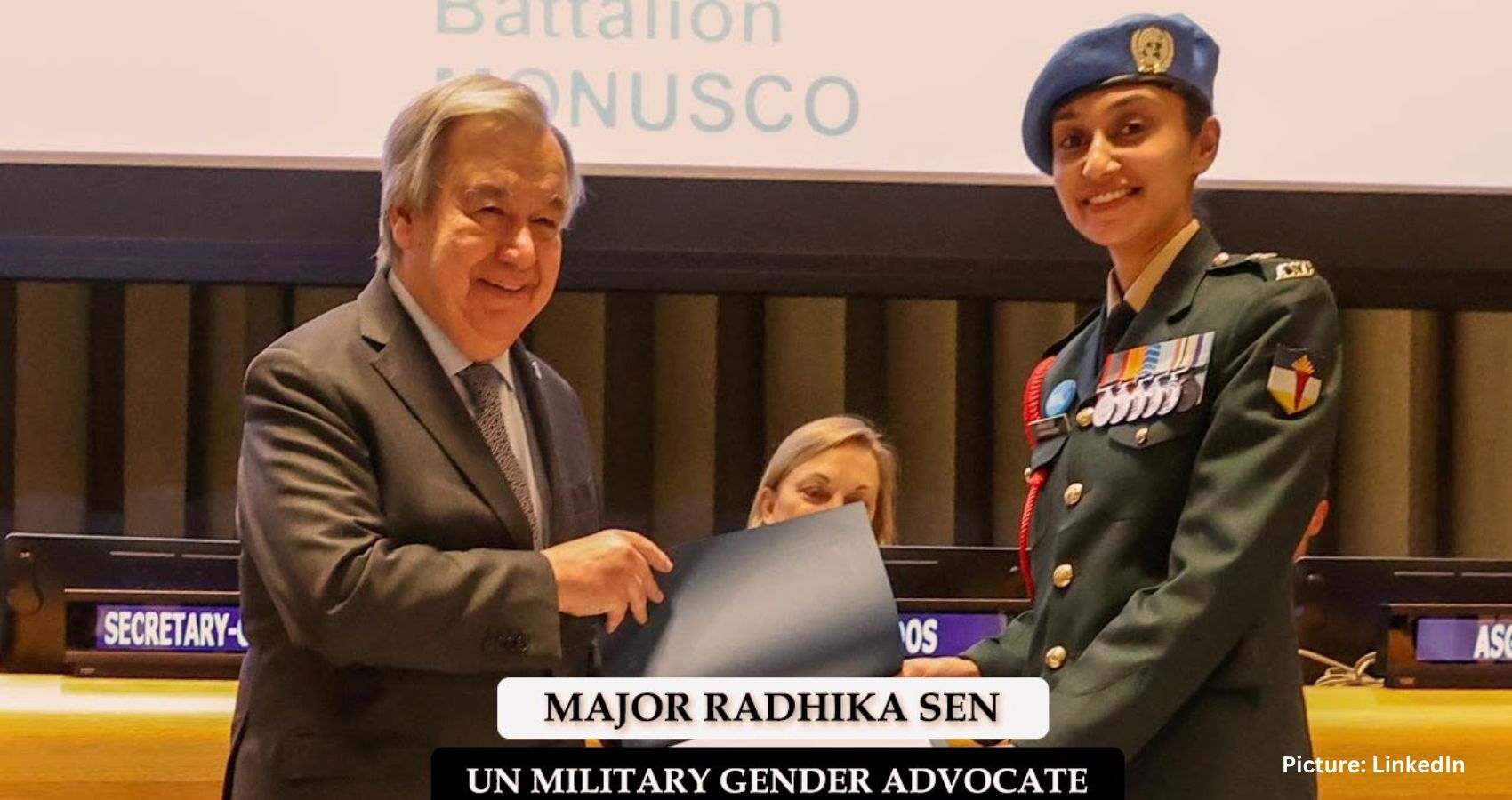 Indian Peacekeeper Major Radhika Sen to Receive UN Military Gender Advocate Award