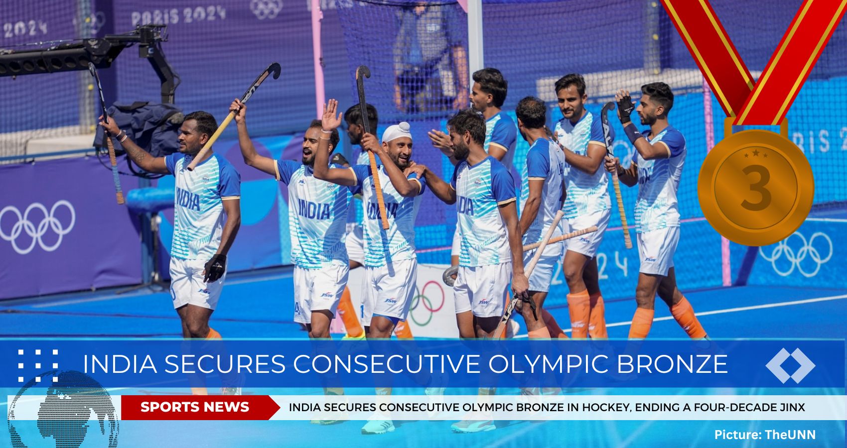 India Secures Consecutive Olympic Bronze in Hockey, Ending a Four-Decade Jinx