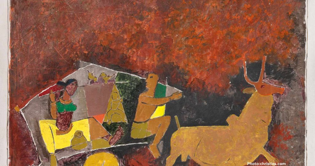 Christie’s Auction Sets Record with $13.75 Million Sale of M.F. Husain’s ‘Untitled (Gram Yatra)’