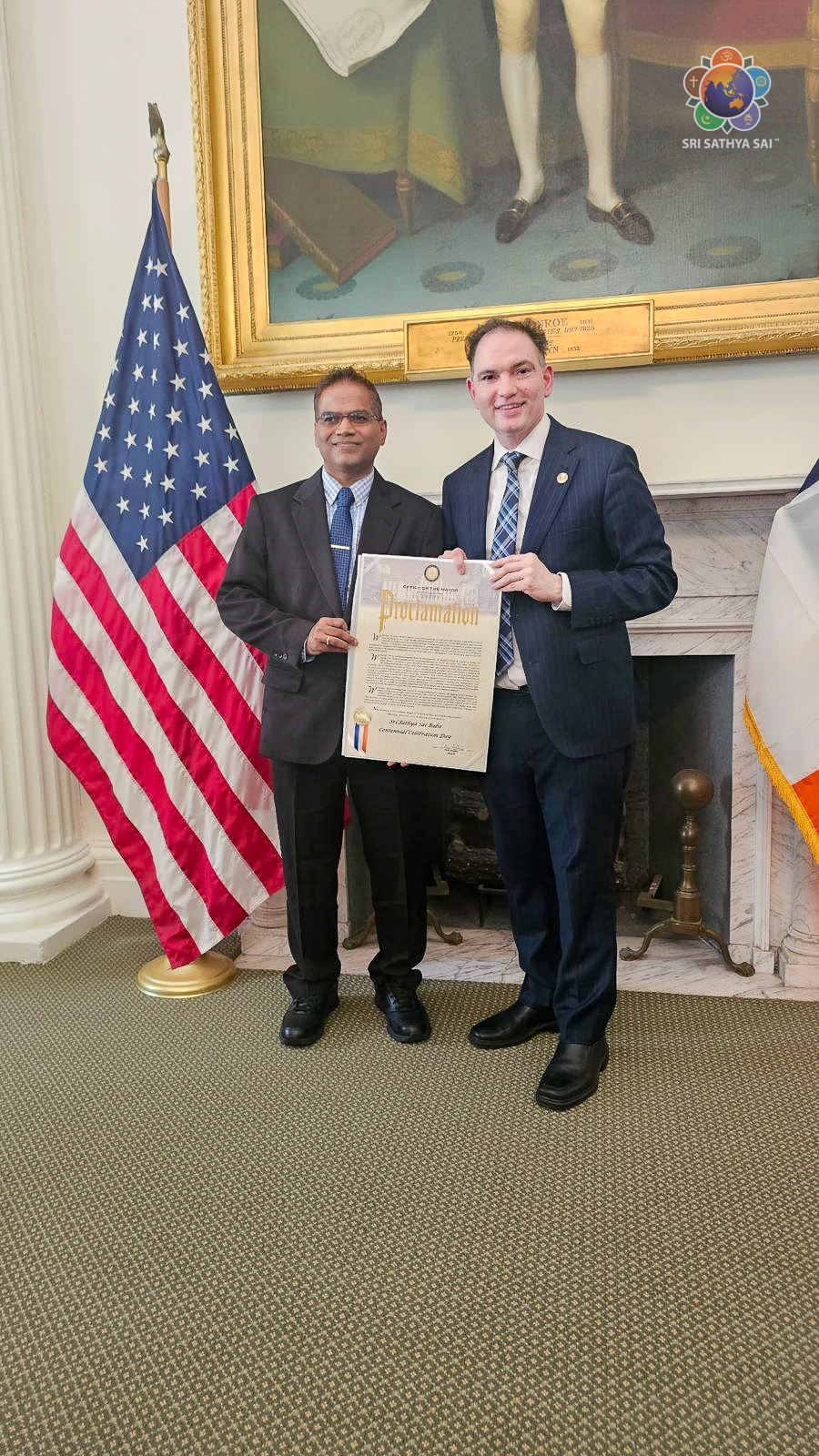 New York City Proclaims April 24 as Sri Sathya Sai Baba Centennial Celebrations Day 1