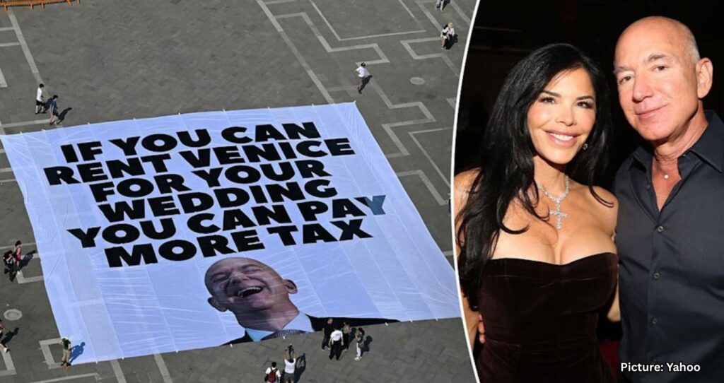 Featured & Cover Bezos and Sanchez’s Venice Wedding Sparks Protests Praise and Debate
