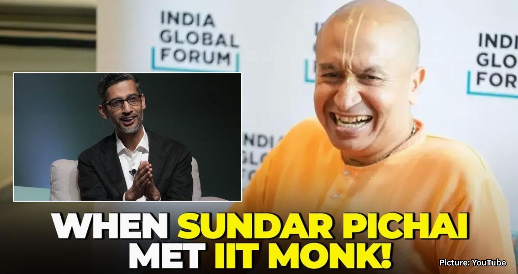 Featured & Cover IIT Monk's Remark to Google CEO Sparks Conversation on Stress and Spirituality