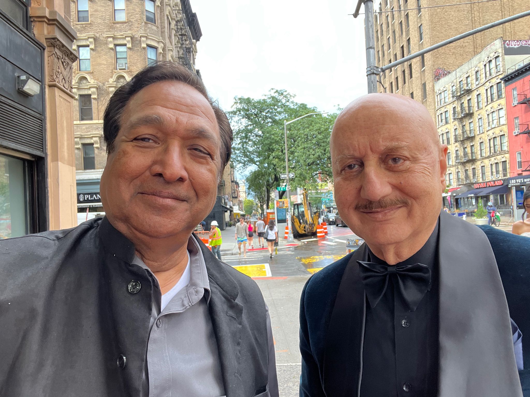 Tirlok Malik with Anupam Kher in New York Tirlok Malik with Anupam Kher in New York