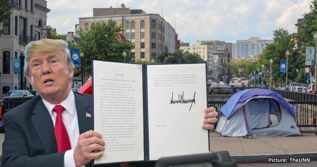 Featured & Cover Trump Signs Order Easing Homeless Removal Policies