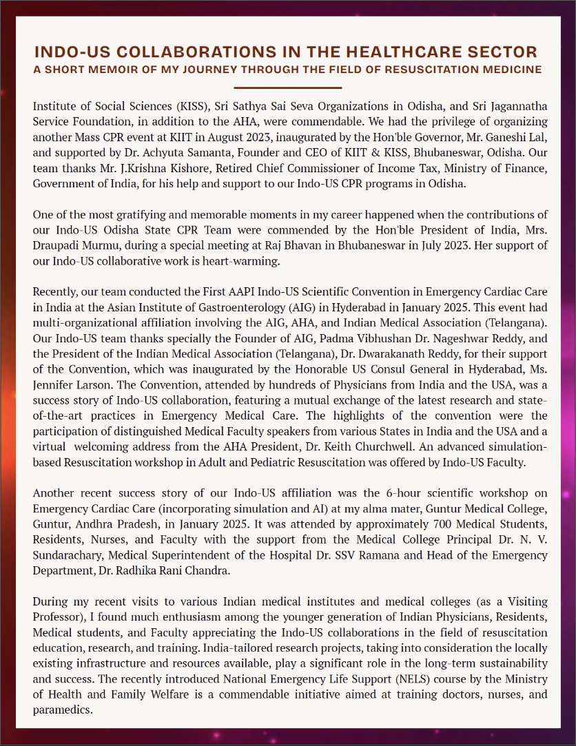 Indo-US Collaborations in the Healthcare Sector