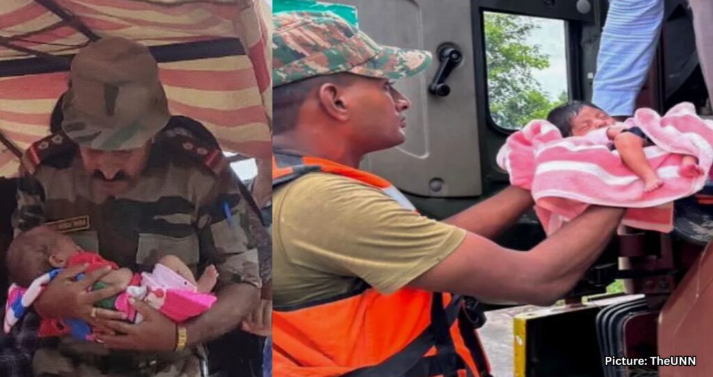Army Rescues Mother and Infant from Flood-Stricken Gurdaspur Village