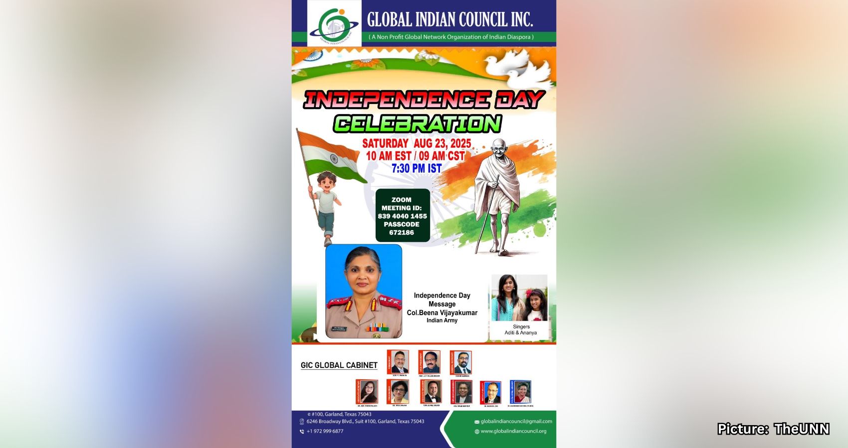 Global Indian Council Commemorates 79th Indian Independence Day with Virtual Celebration