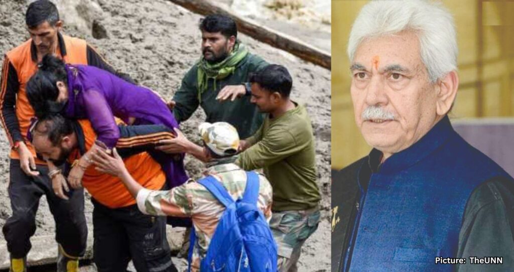 LG Sinha Reviews Flood Response, Urges Swift Rescue and Relief Efforts