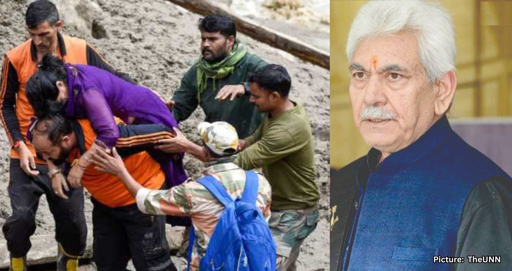 Featured & Cover LG Sinha Reviews Flood Response Urges Swift Rescue and Relief Efforts