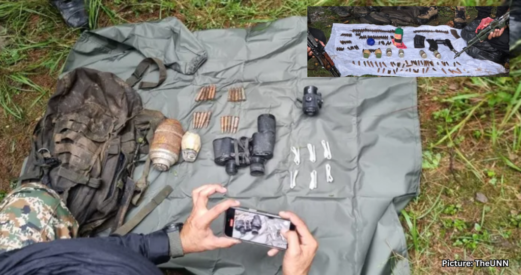 Featured & Cover Arms and Ammunition Seized in Kupwara's Reshwari Area; Investigation Ongoing