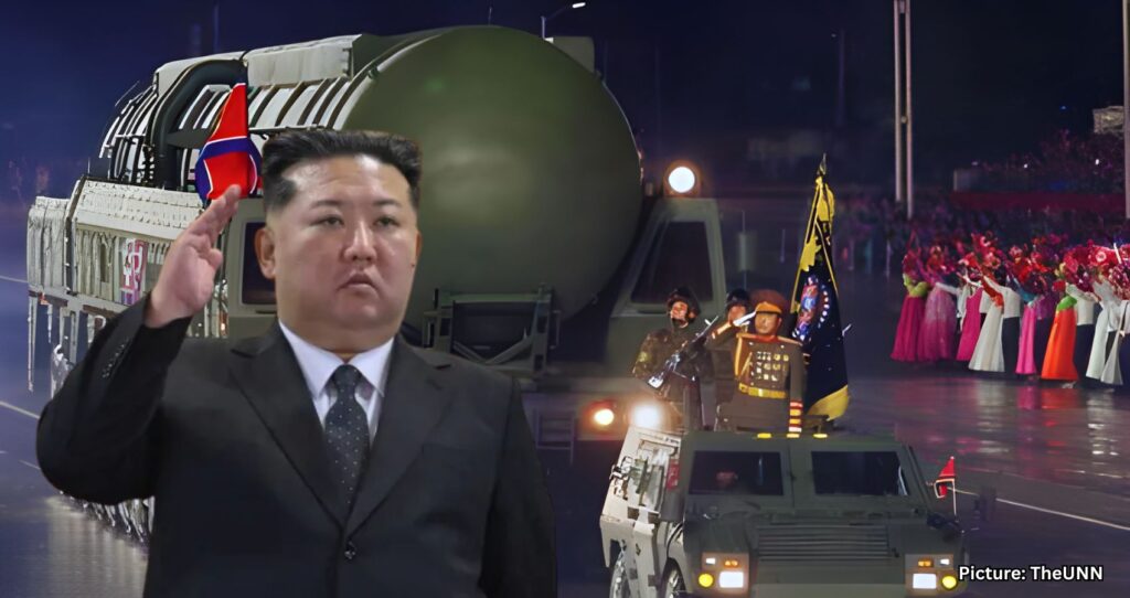 Featured & Cover Kim Jong Un Displays Powerful Ballistic Missile During Military Parade
