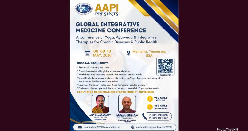 Feature and Cover AAPI American Academy of Yoga and Medicine and India’s Ministry of AYUSH to Host Groundbreaking Conference on Integrative Health in Memphis TN (1)