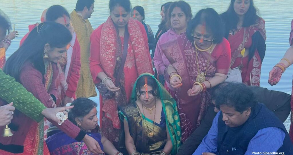 Indian-American Community Celebrates Chhath Festival in Newport Beach