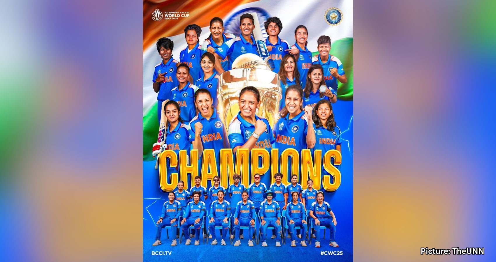 INDIA FOR THE FIRST TIME CLINCHES THE ICC WORLD CRICKET TITLE