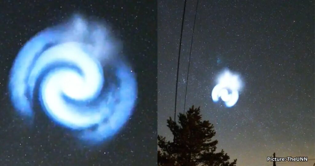 Spectacular Blue Spiral Light Likely Caused by SpaceX Rocket Launch