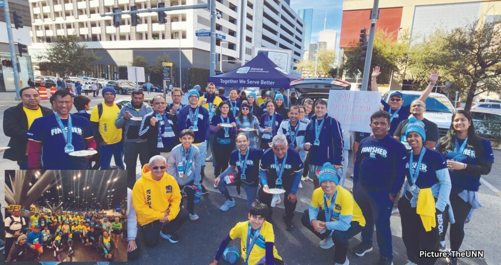 Featured & Cover Sewa International Volunteers Contribute to 2026 Houston Marathon Success
