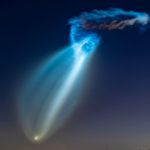 Featured & Cover Spectacular Blue Spiral Light Likely Caused by SpaceX Rocket Launch
