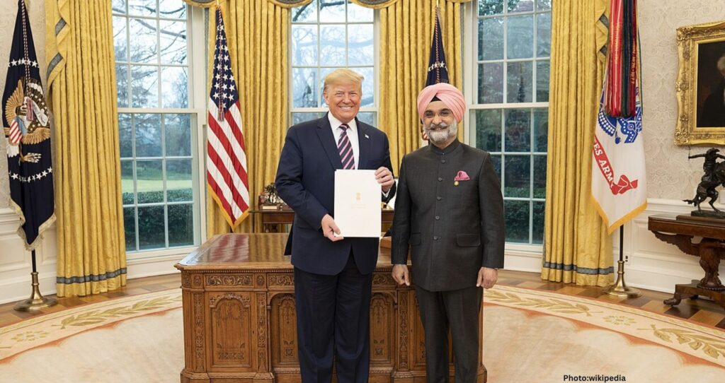 Trump Congratulates Indian-American Ambassador Taranjit Singh Sandhu on US-India Relations