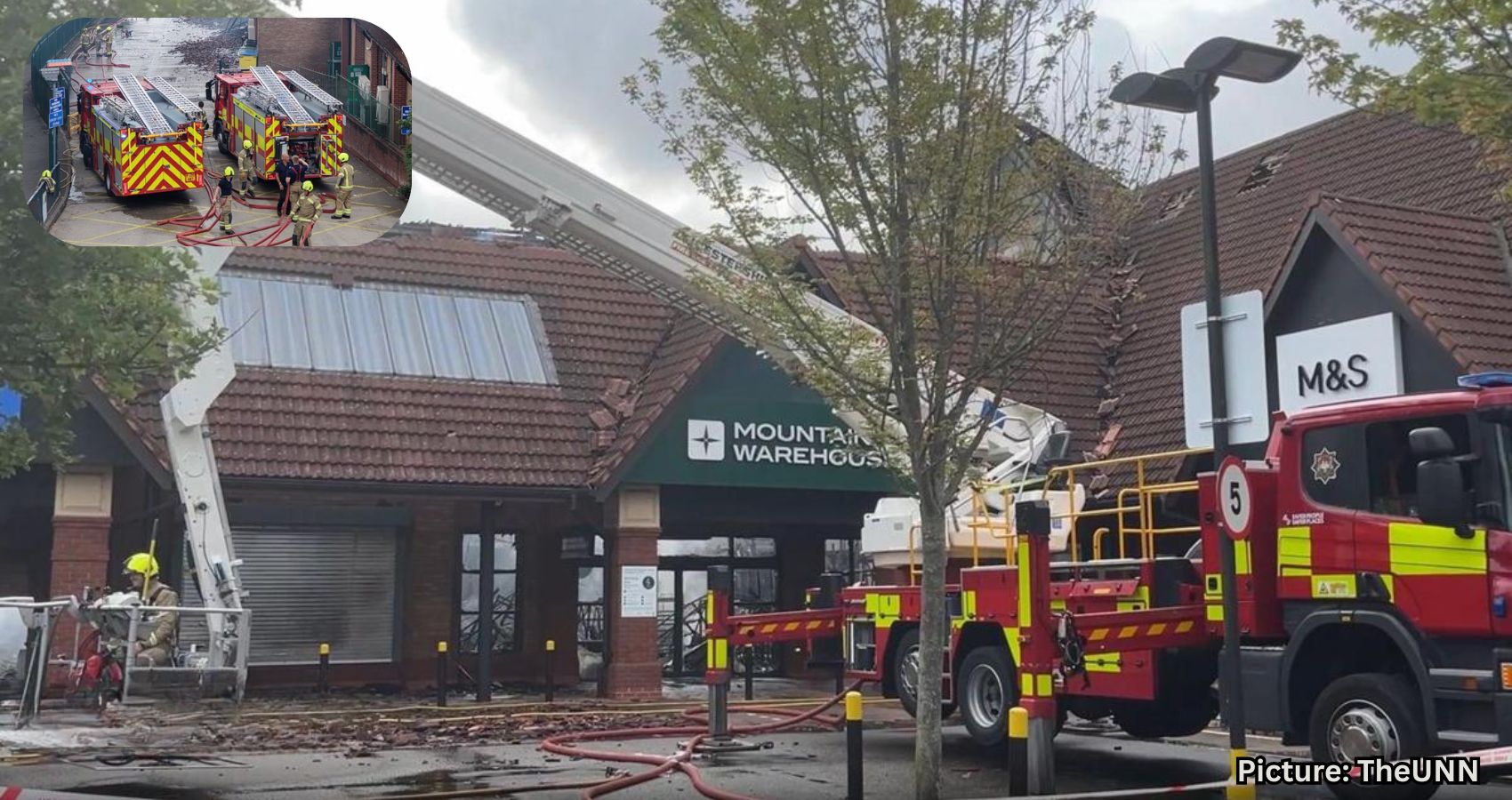 Featured & Cover Thurmaston Shopping Centre Fire Destroys Units Roof Collapses in Leicestershire