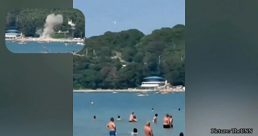 Crowded Russian Beach Erupts in Chaos Following Alleged Ukrainian Drone Strike