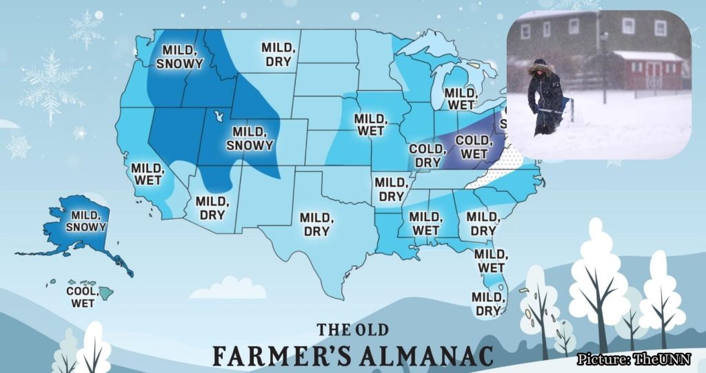 Old Farmer’s Almanac Predicts Mild Winter for 2026–2027