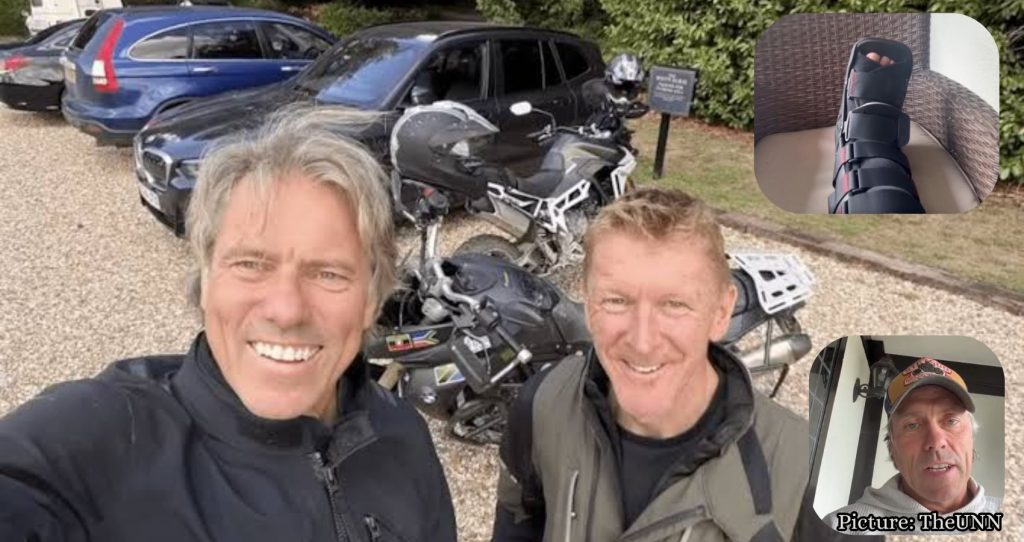 John Bishop Injures Ankle in Motorbike Accident with Tim Peake
