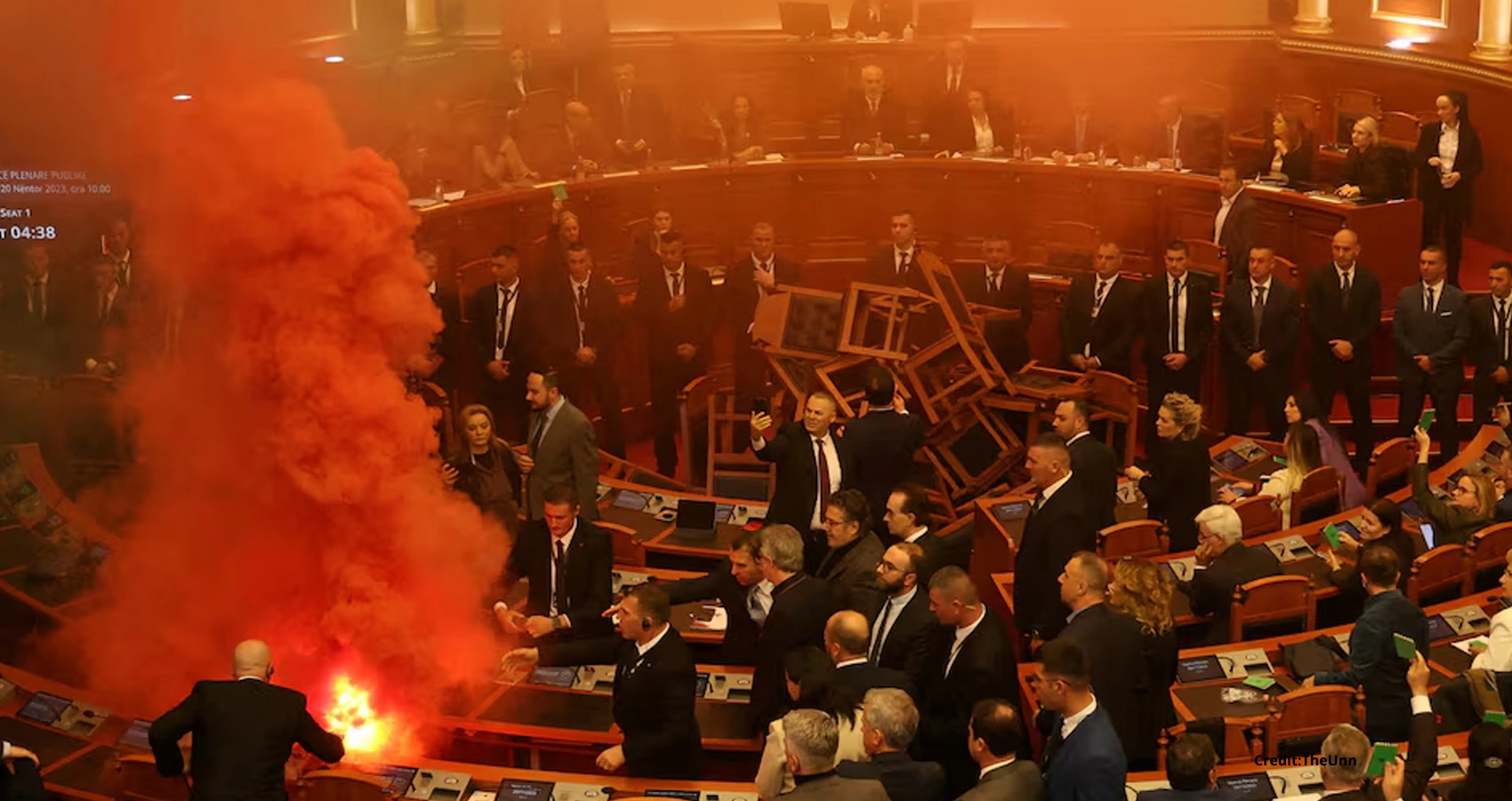 Disrupts Parliament with Smoke